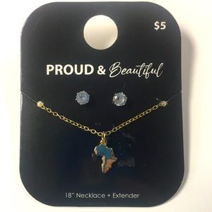 4/$10 Proud & Beautiful Necklace & Earrings Set
